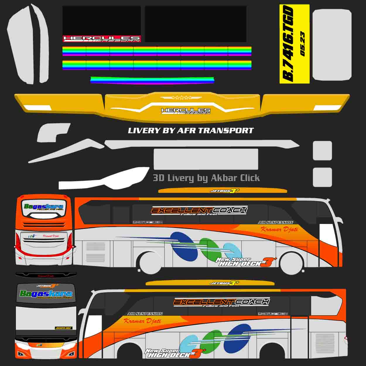 livery bus kramat djati hd