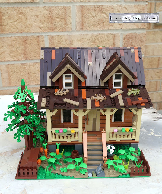 Funwhole Wood Cabin Building Set Review FH-9001 (Not Lego)