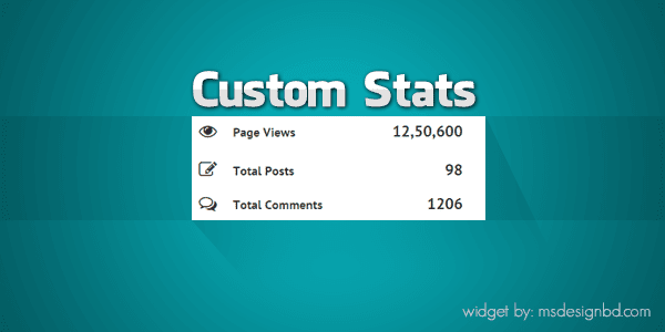 Install Custom Stats Widget for Blogger - Responsive Blogger Template