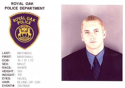 Eminem mugshot in Royal Oak, Michigan