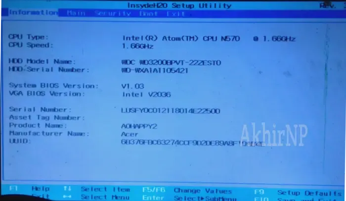 bios acer