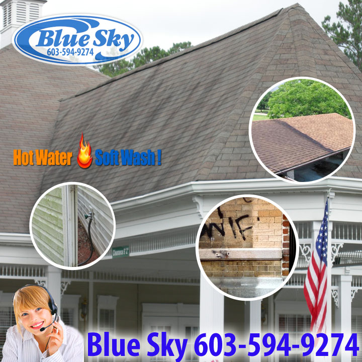 Roof & Asphalt Cleaning Service with Blue Sky Soft Wash Treatment