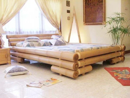 Desain tempat tidur inspiratif berbahan bambu