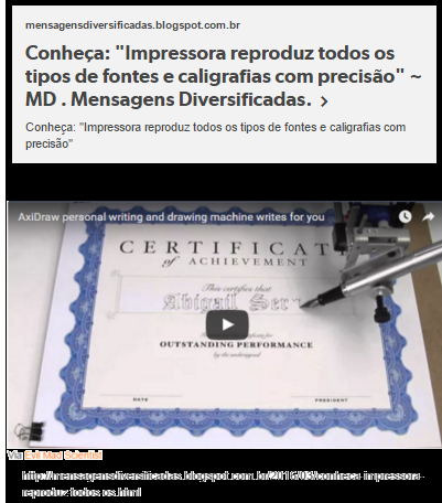 Conheça: "Impressora  reproduz todos os  tipos de     fontes e caligrafias  com precisão"