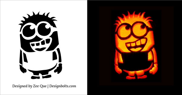 Minion pumpkin jack o lantern stencils carving pattern templates