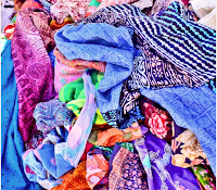 Messy pile of colorful clothes. KandyJaxx on flickr