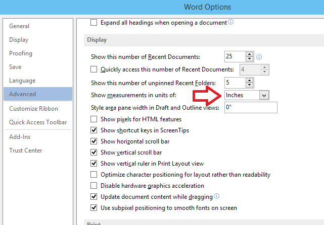 Cara Mengubah ukuran Inci Menjadi sentimeter di Ms Word