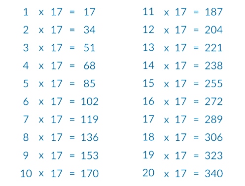 17 ka Table | 17 Table Maths | Table 17 to 20 | Table 17 18 19 | 16 And 17 Table