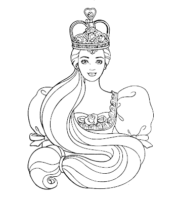 coloring pages for girls barbie. Barbie Princess Coloring Pages