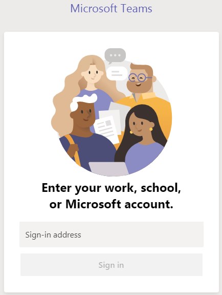 Login Aplikasi Microsoft Teams