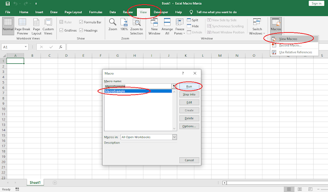 10 ways to run a VBA macro in Excel. Run Excel macro from View Macros. Run Excel macro through keyboard shortcut. Run Excel macro with debug Play button. Run Excel macro from Shape or Button. Run Excel macro from quick access toolbar. Run Excel macro from the Ribbon. Run Excel macro from a worksheet event. Run Excel macro from a workbook event. Run Excel macro from a hyperlink. Run Excel macro from another macro.