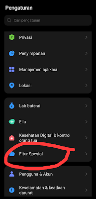 Pengaturan - Fitur Spesial Android Tecno