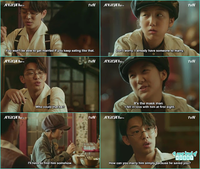 hui young tease su hyeon how could she marries the mask man if she want - Chicago Typewriter: Episode 15  korean Drama