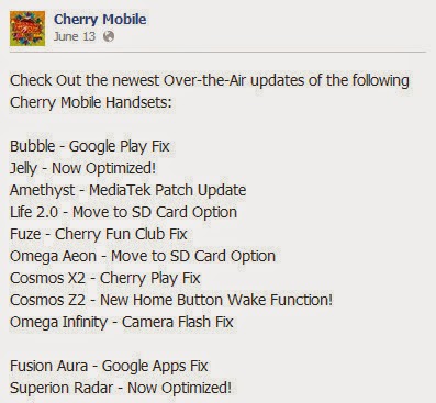 Cherry Mobile OTA Update