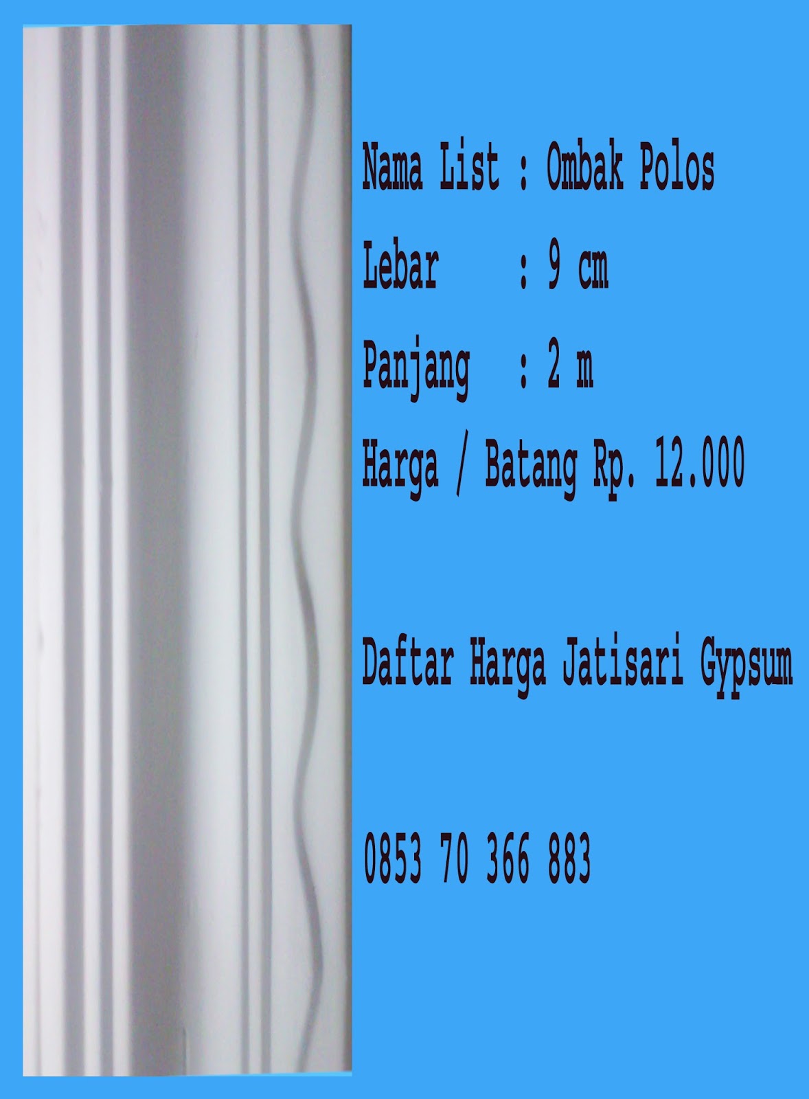 Daftar Harga  Pasang List  dan Harga  Jual List  Gypsum  Dan 