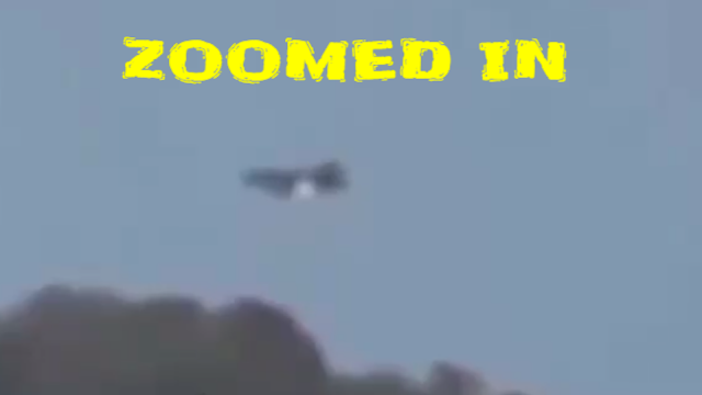 Zoomed in for a closer look at the UFO on the side of a mountain.