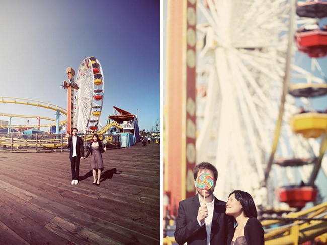 Max Wanger engagement session santa monica pier