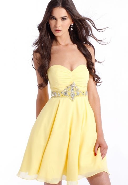 Yellow Cocktail Dresses