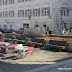 Der Bismarckplatz ohne Bäume und Pflanzen