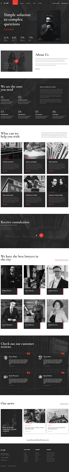 Lawyers and Law Firm Website Template