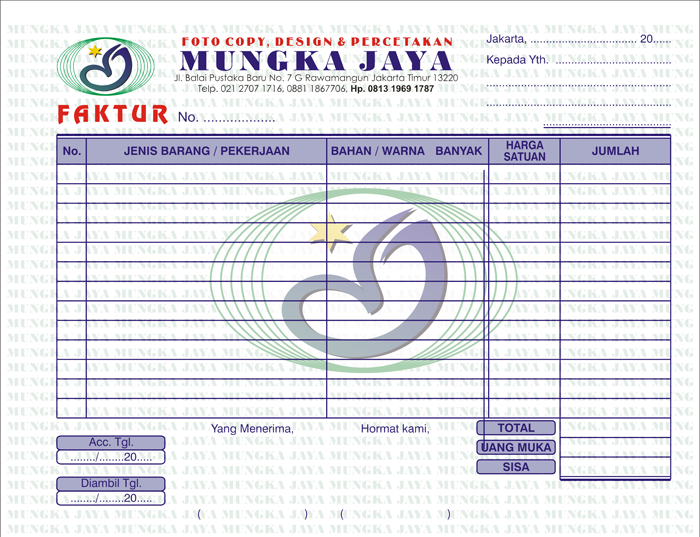 Contoh Faktur Penjualan Dan Faktur Pajak - Desain Grafis 