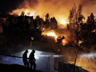 Le Chili ravagé par les feux de forêt. Au moins 7 morts