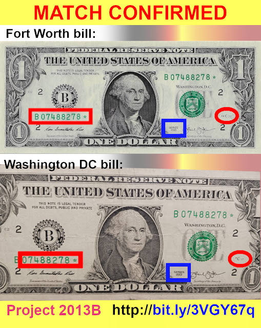 Project 2013B Confirmed Match of duplicate serial number on series 2013B star notes