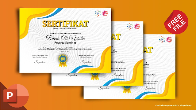 Download Kumpulan Contoh Sertifikat Seminar Dan Pelatihan Powerpoint