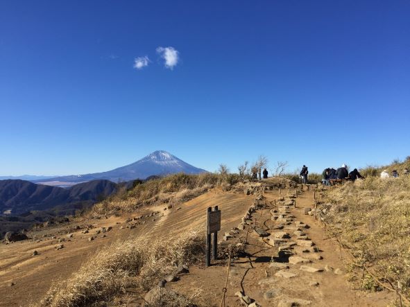 箱根の明神ヶ岳からの富士山