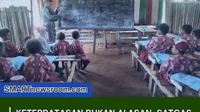 Keterbatasan Bukan Alasan, Satgas Yonif 310/KK Peduli Pendidikan Di Perbatasan