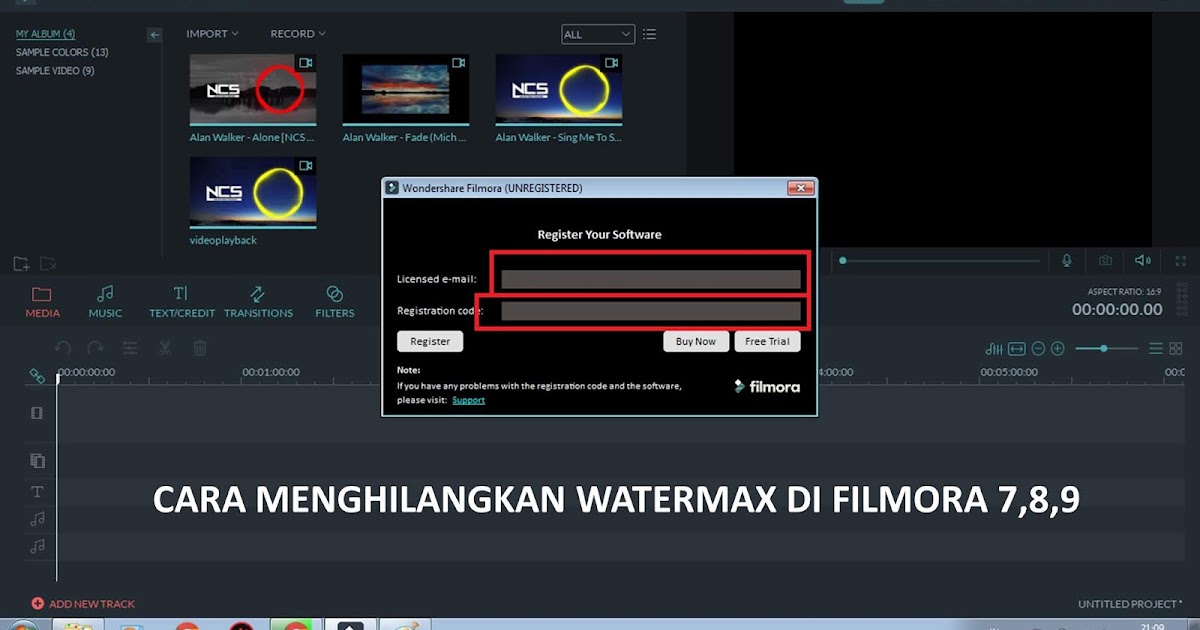 Cara Menghilangkan Watermark Filmora 7.8.9 Dengan code