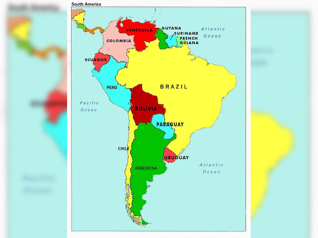 South America Map Countries And Capitals