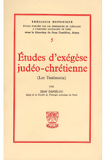 Jean Daniélou études d'exégèse judéo chrétienne Beauchesne