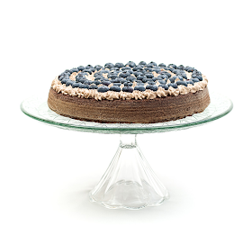 Chocolate blueberry cake front