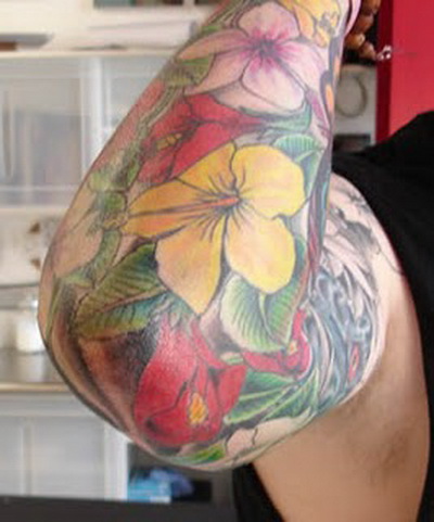 flower sleeve tattoo flower sleeve
