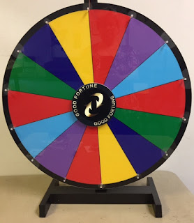 spinning color wheel on tabletop