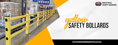 yellow safety bollards | industrial safety barriers