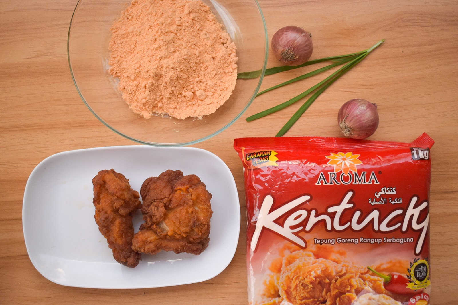 Resepi Ayam Goreng Ala KFC ( Spicy ) Guna Tepung AROMA 