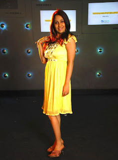 Ankitha Latest Spicy and Hot Photos in yellow dr!  ess