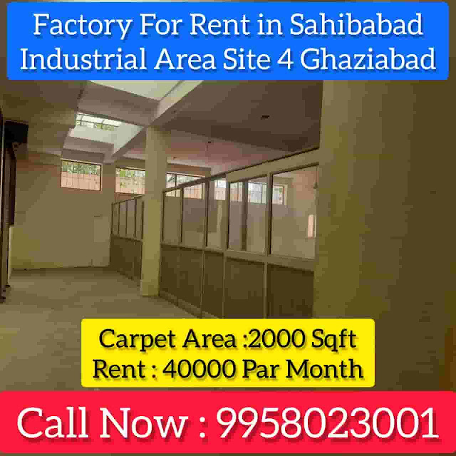 2000 Sqft Factory for Rent in Sahibabad industrial Area
