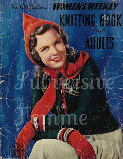 1940's Knitting pattern Parka with Hooded Scarf