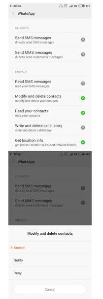 Cara mengatasi Kontak Whatsaap tidak Muncul di Xiaomi Mobiles MIUI 7 / MIUI 8, Begini Solusinya