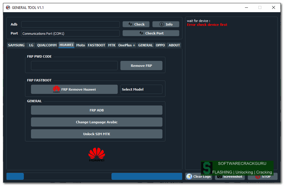 General Tool V1 1 Remove Frp Oneplus New Mtk Format Qualcomm Supported Mtp Frp