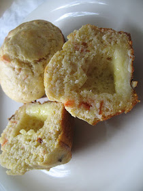Tomato Cornmeal Muffins with Cheddar Cheese