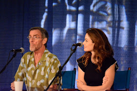 Erica Durance (Lois Lane) & John Glover (Lionel Luther) during the Smallville panel