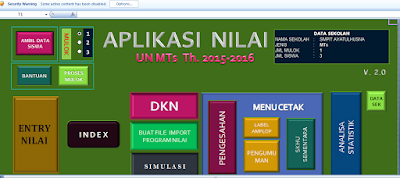 Aplikasi Olah Nilai Jenjang SMP/MTS | Aplikasi Excel Guru