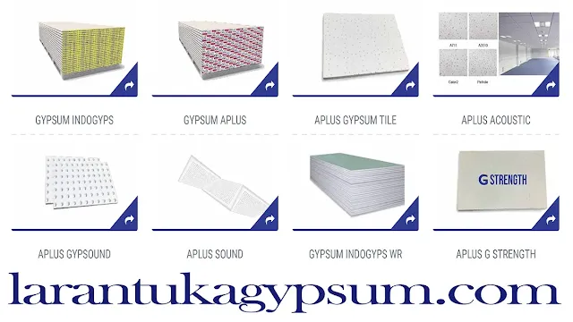 jenis aplus untuk plafon dan partisi gypsum