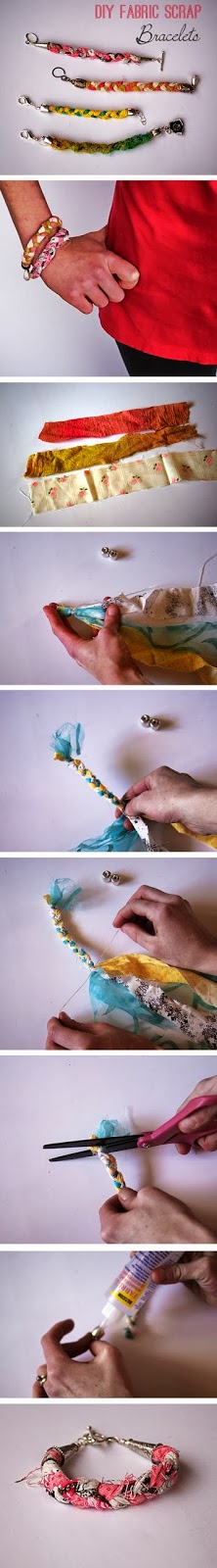 Diy Easy Scrap Fabric Bracelet 