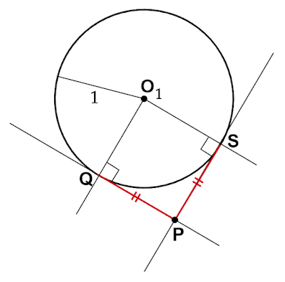 円外の点から接点までの距離は等しい