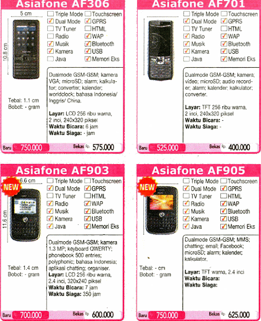 harga hp handphone ponsel asiafone